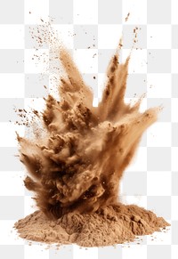PNG  Explosion sand white background splattered.