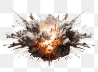 PNG  Explosion white background destruction splattered.