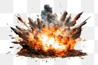 PNG  Explosion fire white background destruction.