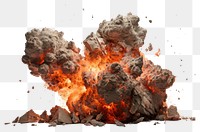 PNG  Explosion fire bonfire destruction.