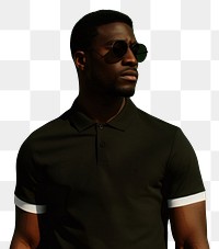 PNG Black male sunglasses portrait t-shirt. AI generated Image by rawpixel.