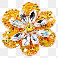 PNG  Daisy gemstone jewelry brooch. AI generated Image by rawpixel.