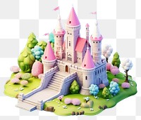 PNG  Cute colorfull fairy castle in spring outdoors representation architecture.