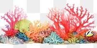 PNG Coral reef border aquarium outdoors nature.
