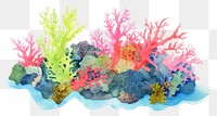 PNG Coral reef border outdoors aquarium nature.