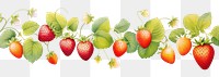 PNG Strawberries border strawberry fruit plant.