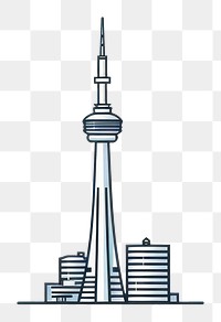 PNG Cn tower architecture building drawing. AI generated Image by rawpixel.