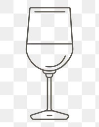 PNG Wine glass drink line transparent.