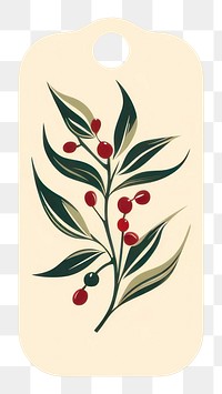 PNG Price tag label mistletoe shape plant art porcelain. AI generated Image by rawpixel.