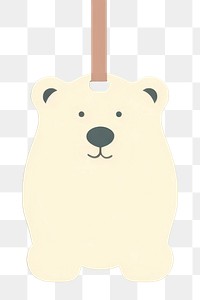 PNG Price tag paper label bear shape mammal animal representation. AI generated Image by rawpixel.