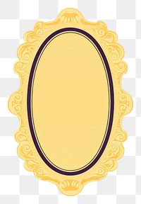PNG Vintage oval yellow copy space pattern. AI generated Image by rawpixel.