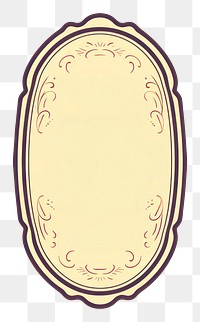 PNG Vintage oval yellow copy space pattern. 