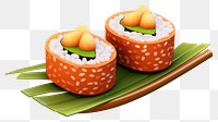 PNG  California rolls sushi food meal.