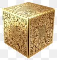 PNG The Islamic cube gold box white background.