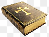 PNG A Bible book publication gold white background.