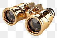 PNG A binoculars gold white background trumpet.