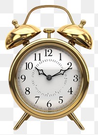 PNG Alarm clock gold white background accessories.