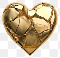 PNG Broken Heart shape gold jewelry broken.
