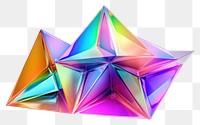 PNG  Geometric origami white background creativity.