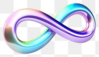 PNG  Infinity sign iridescent shape white background abstract.