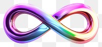 PNG Infinity sign iridescent purple shape 