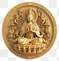 PNG A Buddhist gold spirituality representation.