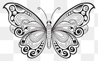 PNG Butterfly sketch doodle pattern. AI generated Image by rawpixel.