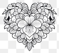 PNG Heart sketch doodle pattern