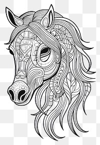PNG Horse head sketch doodle drawing