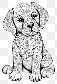 PNG Puppy sketch doodle drawing