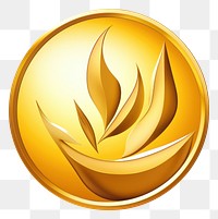 PNG Gold crpytocurrency coin white background circle wealth.
