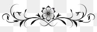 PNG Flower pattern white white background. AI generated Image by rawpixel.