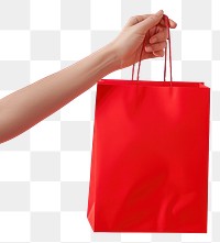 PNG Shopping bag mockup handbag holding pink.