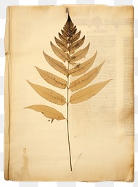 PNG Pressed a fern leaf plant paper text.
