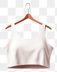PNG  Crop top coathanger brassiere clothing. AI generated Image by rawpixel.