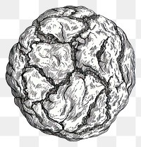 PNG Crinkle cookie jewelry drawing sphere.