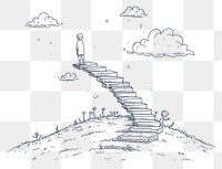 PNG Stairway to heaven drawing architecture staircase.