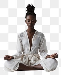 PNG  Meditation sitting sports adult.