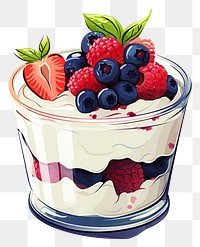 PNG Blueberry dessert fruit cream.