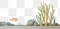 PNG  Coral reef painting ocean aquarium. AI generated Image by rawpixel.