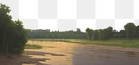 PNG  Heavy rain storm in thailand landscape outdoors painting. AI generated Image by rawpixel.