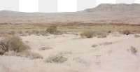 PNG  Snowfall in the desert landscape outdoors painting. 