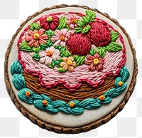 PNG  A birthday cake embroidery dessert pattern.