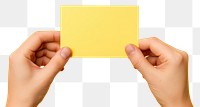PNG Sticky note holding yellow paper. AI generated Image by rawpixel.