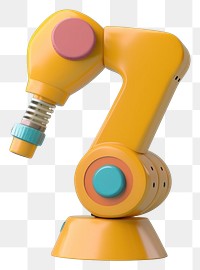 PNG  A robotic arm technology machine yellow.