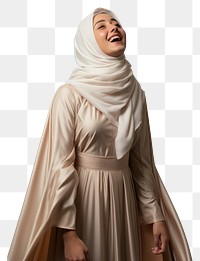 PNG A joyful Muslim woman happiness fashion dress.