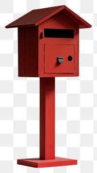 PNG A red simple mailbox postbox correspondence architecture.