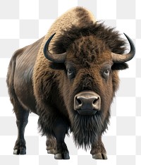 PNG  Character of an American Bison bison livestock wildlife.
