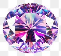 PNG  Diamond iridescent gemstone amethyst crystal.