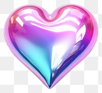 PNG Heart iridescent white background illuminated abstract.